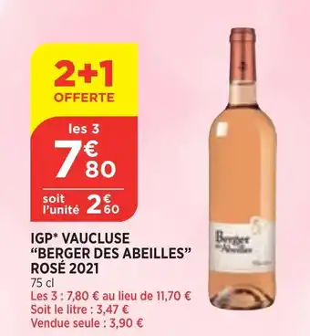 Bi1 IGP vaucluse "berger des abeilles" rosé 2021 offre