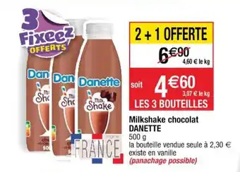 Cora x Carrefour DANETTE milkshake chocolat offre