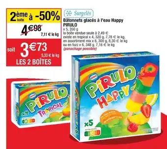 Cora x Carrefour PIRULO bâtonnets glacés à l'eau happy offre