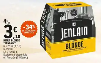 E.Leclerc "JENLAIN" bière blonde offre