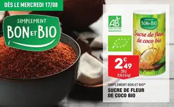 ALDI SIMPLEMENT BON ET BIO sucre de fleur de coco bio offre