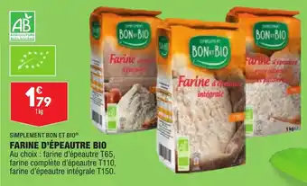 ALDI SIMPLEMENT BON ET BIO farine d'épeautre bio offre