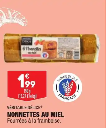 ALDI VÉRITABLE DÉLICE nonnettes au miel offre