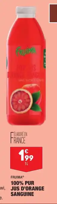 ALDI Fruima 100 Pur Jus d'Orange Sanguine offre