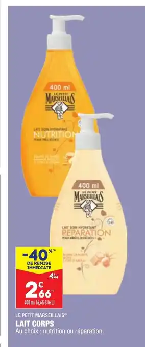 ALDI Le Petit Marseillais lait Corps offre