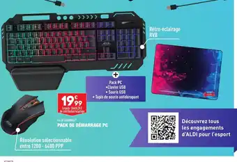 ALDI Aldi Gaming Pack de Démarrage PC offre