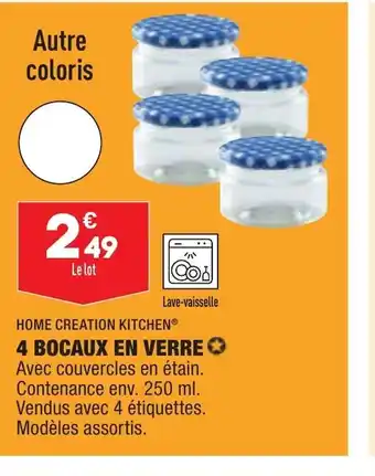 ALDI 4 Bocaux En Verre offre
