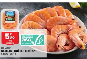ALDI Gambas Entières Cuites offre