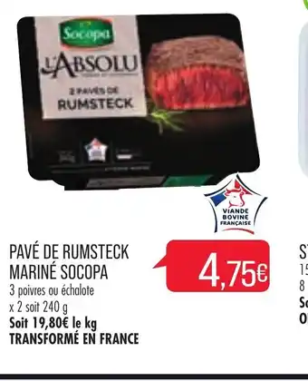 Match Mariné Socopa Pavé de Rumsteck offre