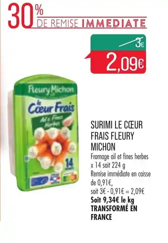 Match Surimi Le Cœur Frais Fleury Michon offre