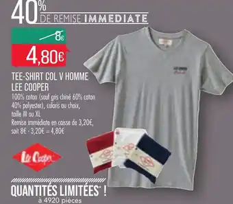 Match Tee-Shirt V Homme Lee Cooper offre