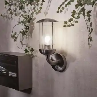 Applique extérieure avec détecteur de mouvement e27 max 60w inox harvey inspire