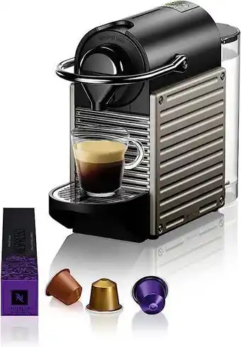 Amazon Krups - yy4127fd - machine expresso nespresso - pixie titane- cafetière à dosettes - machine à café - cafetière expresso offre