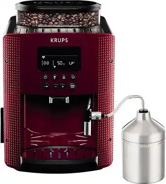 Amazon Krups pisa red cafetière automatique écran de contrôle accessoire à cappuccino offre