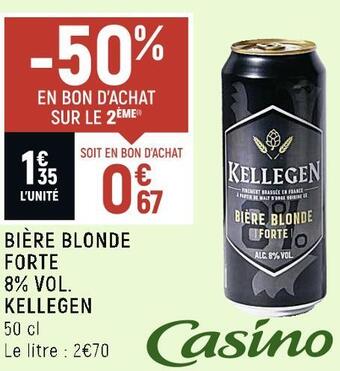 Petit Casino Kellegen bière blonde forte 8% vol. offre
