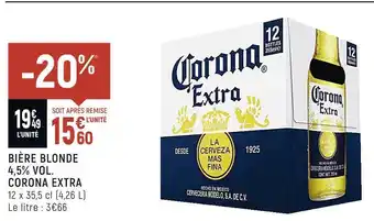 Petit Casino Corona extra bière blonde 4,5% vol. offre