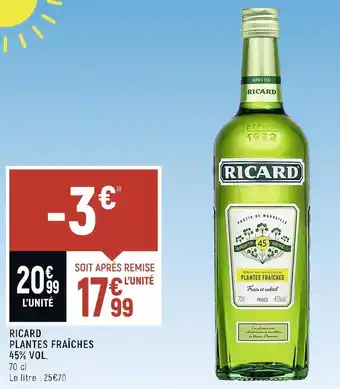 Petit Casino Ricard ricard plantes fraîches 45% vol. offre