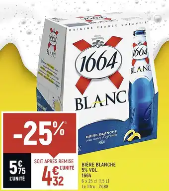 Petit Casino 1664 bière blanche 5% vol. offre