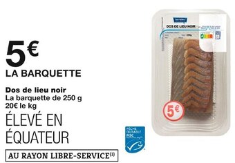 Monoprix Dos de lieu noir offre