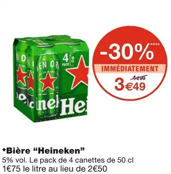 Monoprix Heineken bière offre
