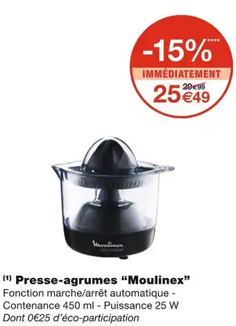 Monoprix Moulinex presse-agrumes offre