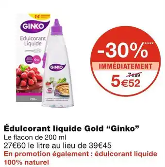 Ginko édulcorant liquide gold