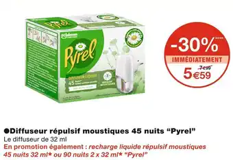 Pyrel diffuseur répulsif moustiques 45 nuits