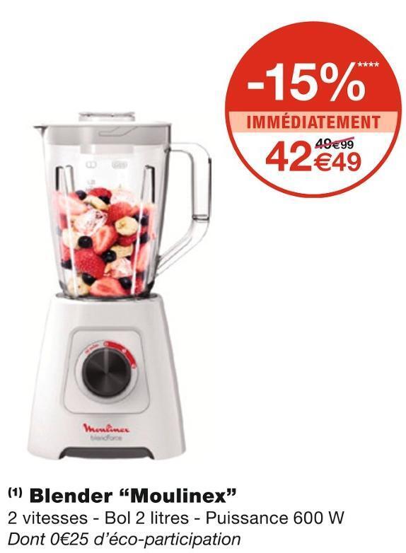 Promo Moulinex blender chez Monoprix