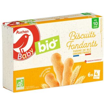 Auchan Biscuits fondants auchan baby bio offre