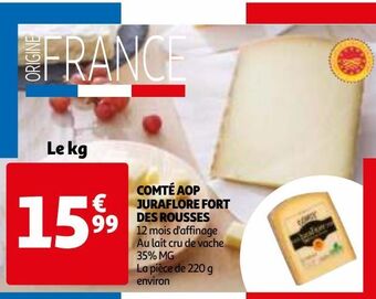 Auchan Supermarché Comté aop juraflore fort des rousses offre