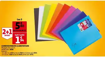 Auchan Supermarché Cahier koverbook clairefontaine offre