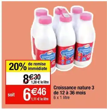 Migros Lait de croissance cora offre