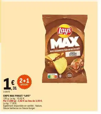 E.Leclerc Chips max poulet offre