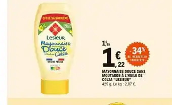 E.Leclerc Mayonnaise douce sans moutarde à l'huile de colza offre