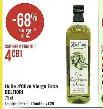 Casino Supermarchés Huile d'olive vierge extra belfiori offre