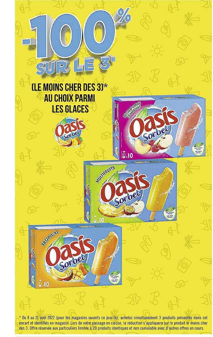 Promo Glaces oasis chez Casino Supermarchés