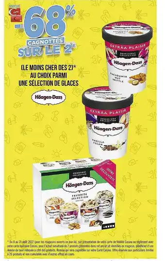 Casino Supermarchés Glaces häagen-dazs offre