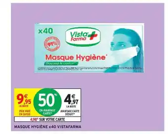 Intermarché Masque Hygiène X40 Vistafarma offre