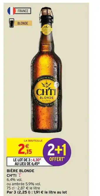 Intermarché Bière Blonde Ch'ti offre