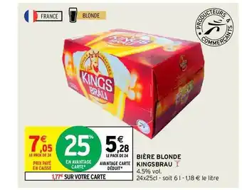 Intermarché Bière Blonde Kingsbrau offre