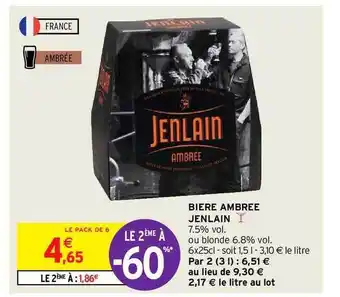Intermarché Bière Ambrée Jenlain offre
