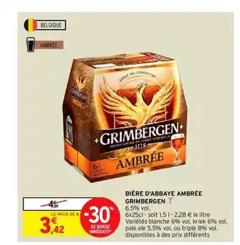 Intermarché Bière D'abbaye Ambrée Grimbergen offre