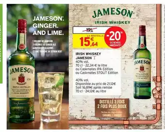 Intermarché Irish Whiskey Jamesan offre