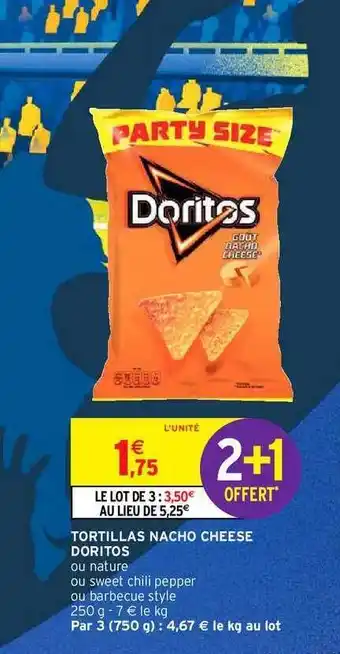 Intermarché Tortillas Nacho Cheese Doritos offre