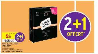 Intermarché Café Moulu Classique Carte Noire offre