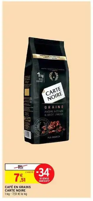 Intermarché Café En Grains Carte Noire offre