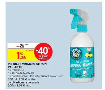 Intermarché Pistolet Vinaigre Citron Paulette offre