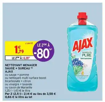 Intermarché Nettoyant Ménager Sauge + Sureau Ajax offre