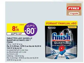 Intermarché Tablettes Lave Vaisselle Quantum Ultimate X50 Finish offre
