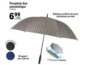 Lidl Parapluie Duo Automatique offre